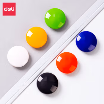 得力(deli) 7822 40mm 圆形 磁扣 6.00 个/卡 (计价单位：卡) 多色