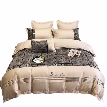 纺语柔 F1145 四件套 床上套件 (计价单位：套) 黑玫瑰