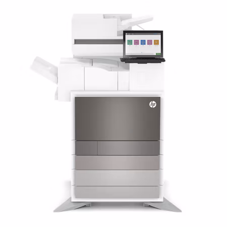 惠普(HP) E87740z 标配附加双纸盒底座+内置装订  A3彩色激光复合机 上门安装一年原厂服务 (计价单位：台) 白色