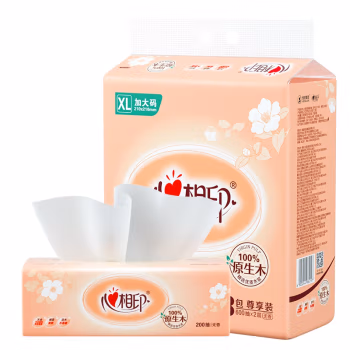 心相印(Mind Act Upon Mind) DT200 简装 双层200抽/包 面巾纸抽纸 3.00 包/提 (计价单位：提)