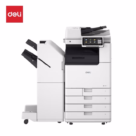 得力(deli) M451R+AW1+AE1 A3黑白激光 45页/分钟 四纸盒 鞍式装订器黑白多功能一体机 (计价单位：台) 白色