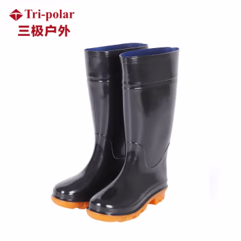 三极户外(Tri-Polar) TP1694 男士防水胶鞋加厚防滑雨鞋 高筒 41码 雨鞋 (计价单位：双) 黑色
