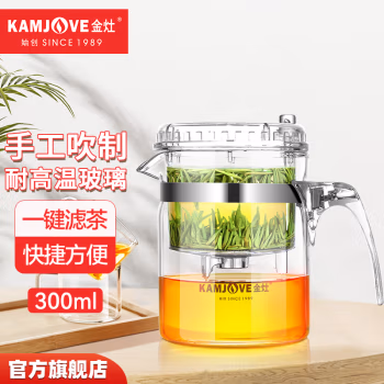 金灶(KAMJOVE) TP-140 飘逸杯 泡茶壶 玻璃茶具 (计价单位：套) 透明