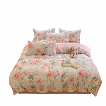 纺语柔 F1033 1.2m床 纯棉印花田园系列 被套150*200cm 床单160*230cm 枕套48*74cm 床单被罩枕套三件套 (计价单位：套) 雨梦