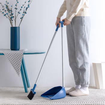 茶花(CHAHUA) 1728 28*25*100扫帚撮箕套装 扫帚 1.00 把/套 (计价单位：套) 蓝灰色