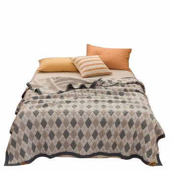 三极户外(Tri-Polar) TP2733全棉针织棉空调被夏凉被睡毯盖毯200*230cm 毯子 (计价单位：件) 菱格灰