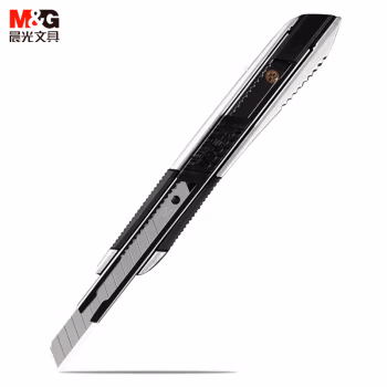 晨光(M&G) ASS91359 9mm小号 自动锁金属美工刀裁纸刀 (计价单位：把) 银色