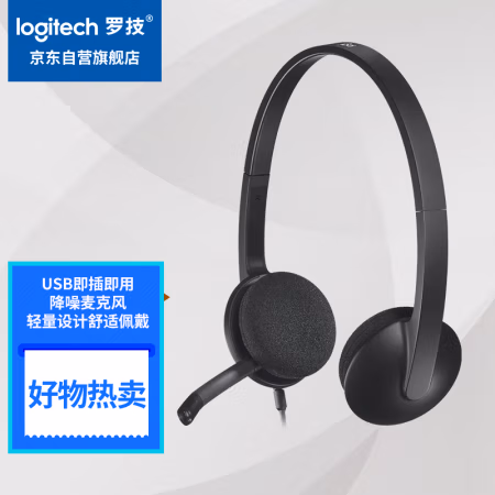 罗技(Logitech) H340 USB接口 耳麦 (计价单位：个) 黑色