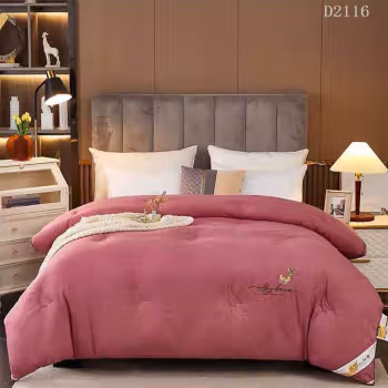 安居先森 D2116 抗菌大豆纤维被加厚冬款150*200cm 1.00 件/条 (计价单位：条) 酒红色