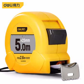 得力工具 DL280525 卷尺软尺 (计价单位：个) 黄色