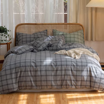 弗切尔珀榕 FSXM210071 /200*230cm全棉水洗棉映竹四件套 床上套件 (计价单位：套) 映竹灰格