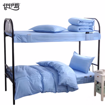 伊伊爱 TJ0JD02101174 /200*230cm 酒店公寓值班室40S贡缎蓝色锻条四件套 (计价单位：套) 蓝色缎条