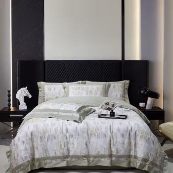 纺语柔 F1237 四件套 床上套件 (计价单位：套) 幻境森林-香槟黄