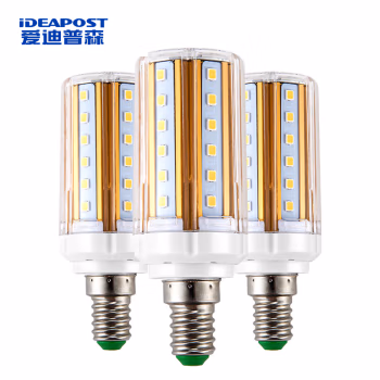 爱迪普森(IDEAPOST) SLYM220-7W  3000K  E14  220V  小螺口节能灯泡吊灯光源 led灯泡玉米灯泡 (计价单位：个) 白色