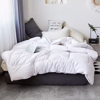伊伊爱 Z01900029 200*230cm 全棉简约纯色 秋冬被保暖被芯 1.00 件/条 (计价单位：条) 简单白