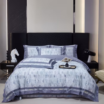 纺语柔 F1233 四件套 床上套件 (计价单位：套) 幻境森林-丁香紫