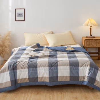 弗切尔珀榕 FCW0220468 150*200cm 日式蓝大格系列色织抗菌夏被 1.00 件/条 (计价单位：条) 蓝大格