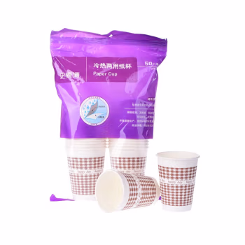 史泰博 CUP1000 270ml 格子图案 一次性纸杯 50.00 个/包 (计价单位：包) 白色