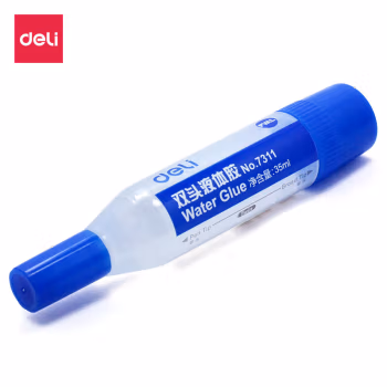 得力(deli) 7311双头 35ml 胶水 (计价单位：个) 蓝色