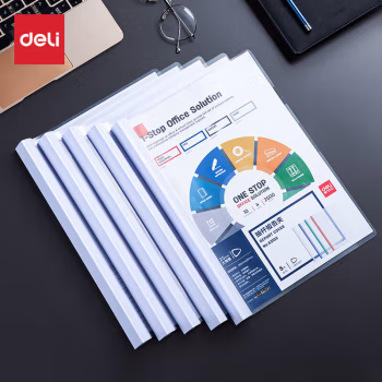 得力(deli) 5531 A4 10mm 抽杆夹 5.00 个/包 (计价单位：包) 白