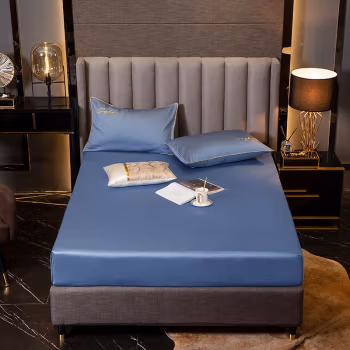 伊伊爱 TJ0WL02100839 /120*200*30cm 60S长绒棉纯色床罩 1.00 件/条 (计价单位：条) 宾利蓝