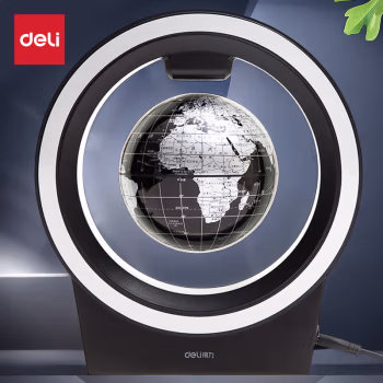 得力(deli) 2224 6寸 磁悬浮 地球仪 (计价单位：个) 黑色