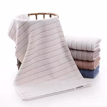 梦丝洛 MSL-3062 105g  35*74cm 斑马线全棉 毛巾 (计价单位：条) 蓝色