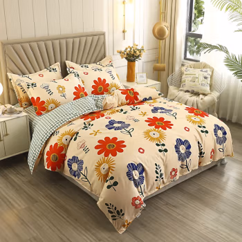 伊伊爱 TJ0ZF02100947 被套：220*240cm
床单：230*250cm
枕套：48*74cm*2 套件 (计价单位：套) 夕颜