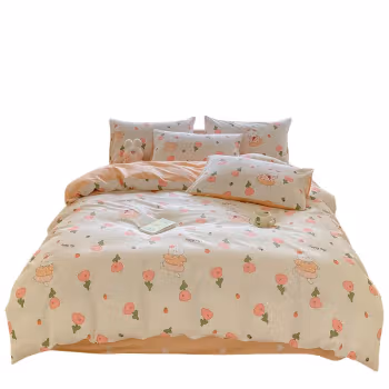 纺语柔 F1061 三件套 床上套件 (计价单位：套) 花季兔