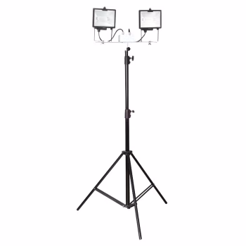 恒盛(HS) WJ870 2×500W、IP65、电压等级：220V、暖白光/约3500K、卤素光源、升降高度：3m 便携式升降工作灯 (计价单位：台) 黑色