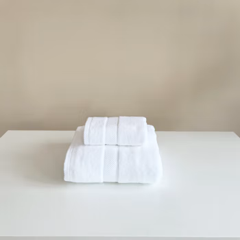 名都丽人 MDLR-MJYJ30  毛巾+浴巾素色条形套装 毛巾 2.00 条/套 (计价单位：套) 白色