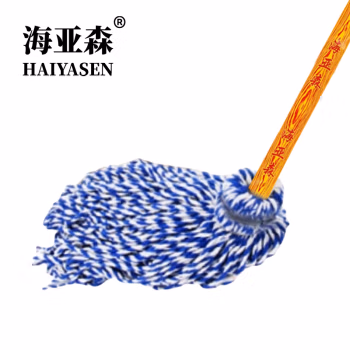 海亚森 TK-2002 120CM  10把/捆 圆头木杆棉线拖把 (计价单位：把) 蓝白