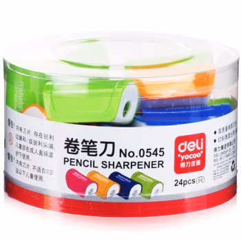 得力(deli) 0545 卷笔刀 24.00 个/桶 (计价单位：桶) 多色