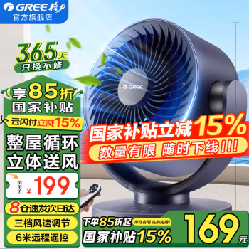 格力(GREE) FXT-1506Bg3 摇头 电风扇 (计价单位：台) 黑色