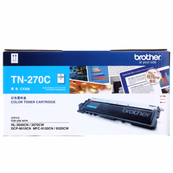 兄弟(brother) TN-270C 打印量约1400页 适用于DCP-9010CN 原装粉盒 (计价单位：只) 青色
