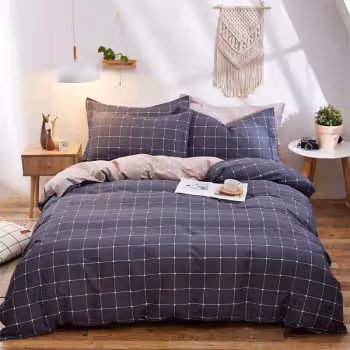 安居先森 D1386三件套 40支纱高支高密全棉印花单人床三件套 (计价单位：套) 深紫色