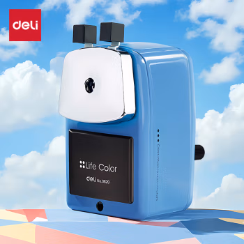 得力(deli) 0620 单孔手摇 削笔机 (计价单位：个) 金属蓝