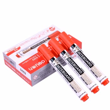得力(deli) S502 可加墨笔2.0mm10支/盒 白板笔 10.00 支/盒 (计价单位：盒) 红色