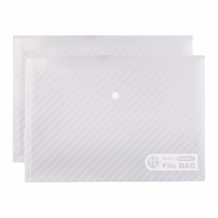 晨光(M&G) ADM94584 A4 大包装 斜纹纽扣袋 12.00 个/包 (计价单位：包) 白色