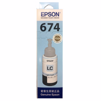 爱普生(Epson) T6745 70ml 打印量7000页 适用L801;L810;L850;L1800 墨水 (计价单位：瓶) 浅青色