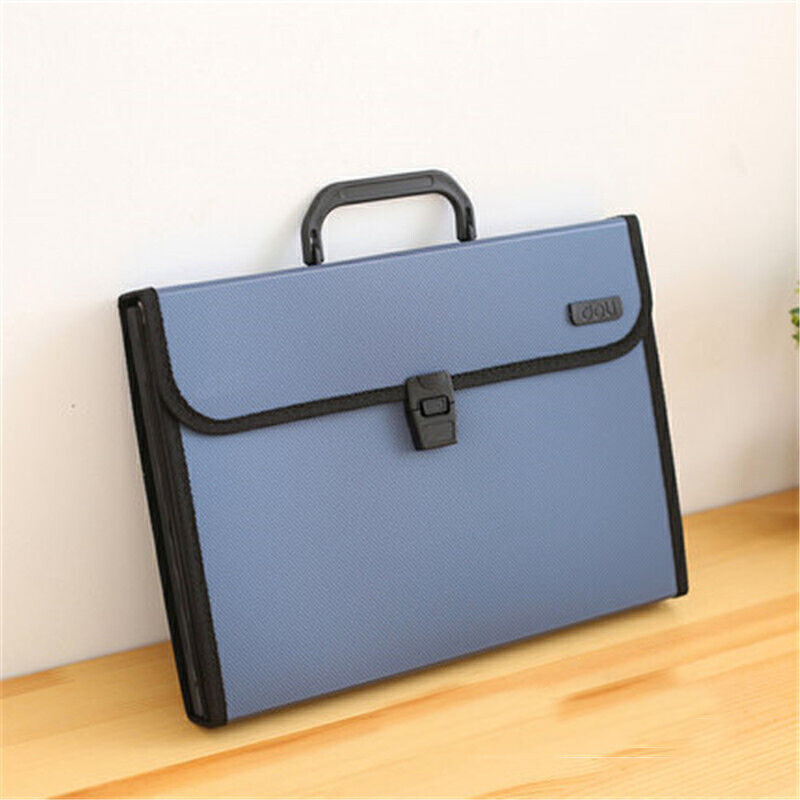 得力(deli) 5556 手提式13格风琴包 蓝色 文件袋 (计价单位：个) 蓝色