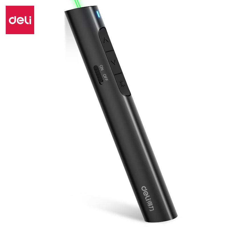 得力 2801G 翻页笔 激光笔 绿光（单位：支）黑