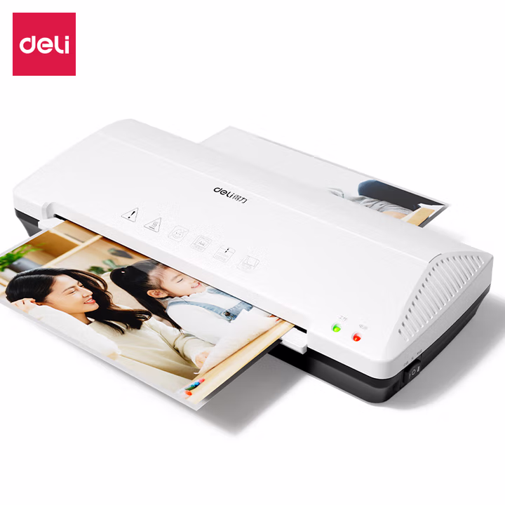 得力（deli）家用办公通用照片塑封机过塑机 可用A3及以下商用相片过胶压膜机封膜机 【A4 冷热双裱 自动进膜】3898               