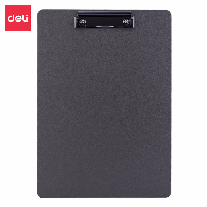 得力（deli）板夹写字垫板学生文件夹菜单夹加厚垫板A4学生资料夹 64502板夹【灰】 225*315mm               