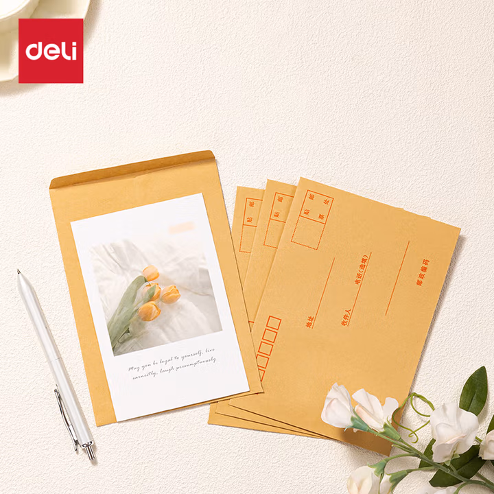 得力(deli) 3421 3号 牛皮信封 20.00 个/包 (计价单位：包) 米黄色