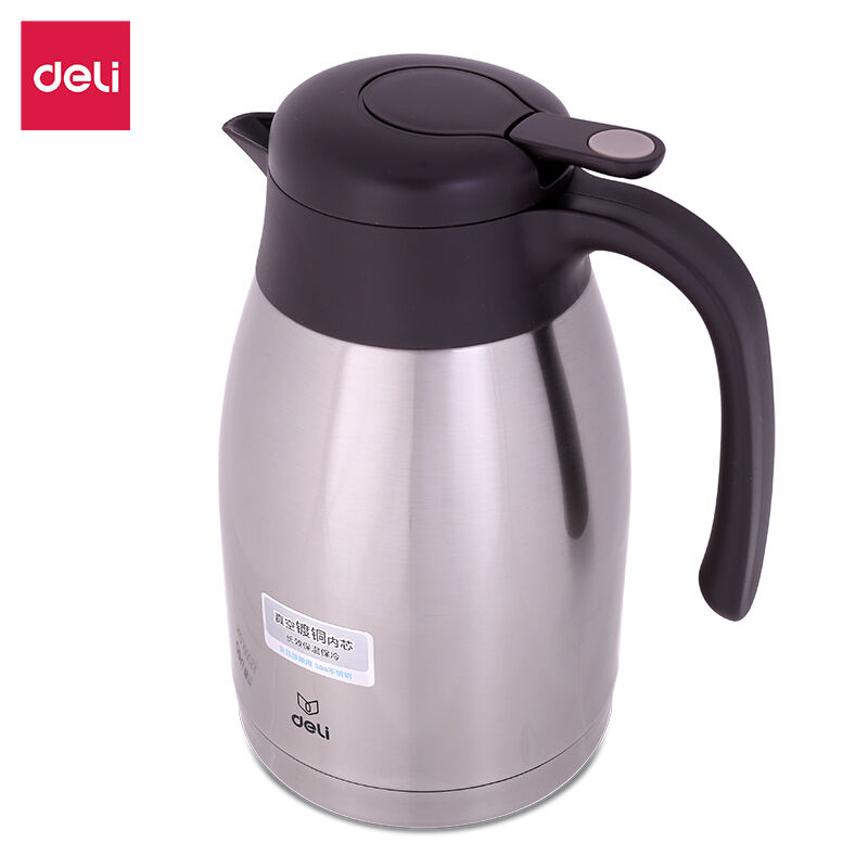 得力 17754 保温壶 (本色) 1.5L 不锈钢真空保温 个 